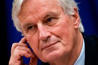 European Union's chief Brexit negotiator Michel Barnier attends a meeting at the European Parliament in Brussels, on October 16, 2019. (Photo by Kenzo TRIBOUILLARD / AFP)