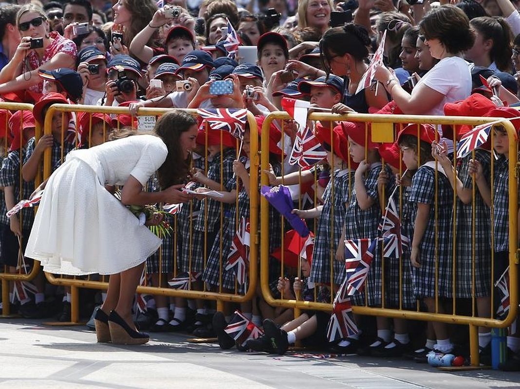 Kate hat für alle ein Lächeln.