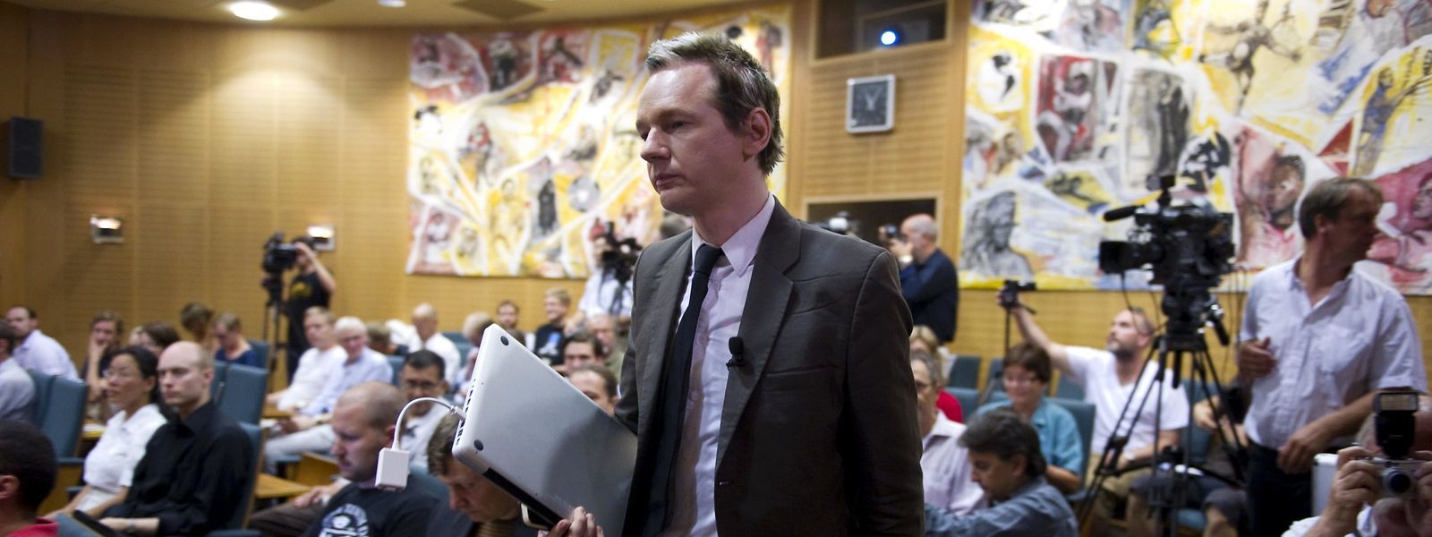 Assange während einer Konferenz im August 2010 in Stockholm.