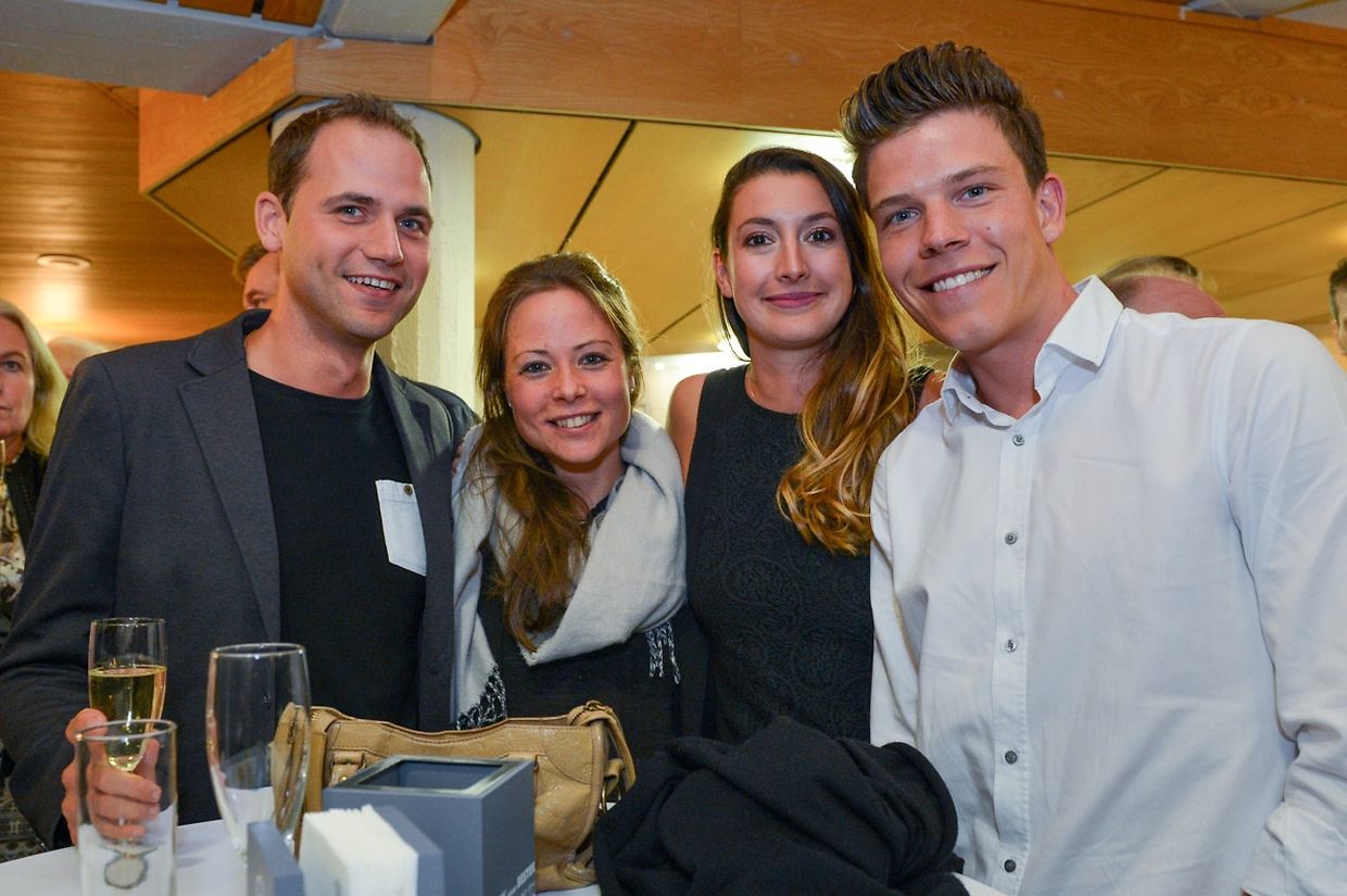 Glen Leven, Chantal Hoffmann und Bob Jungels mit Freundin Ila