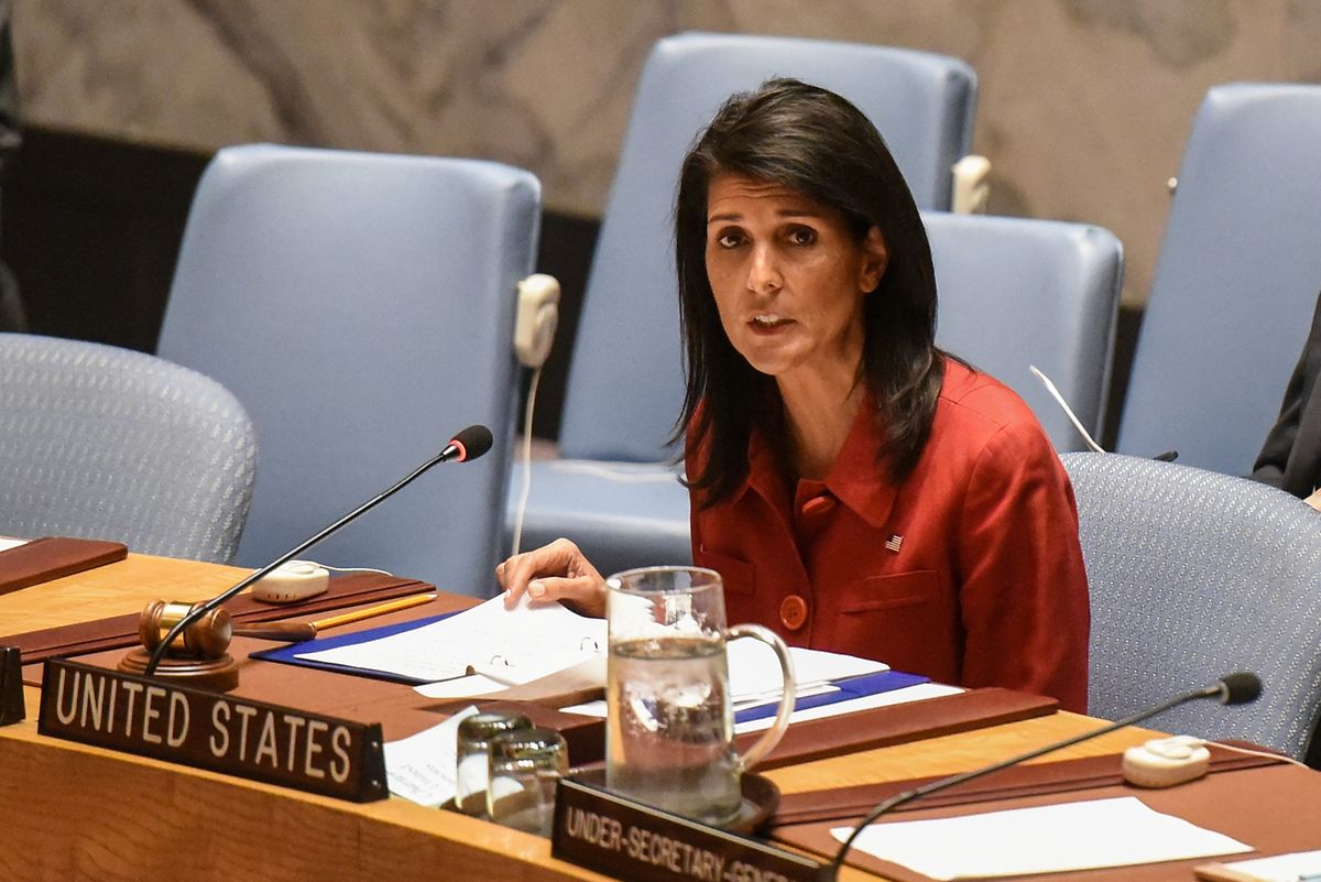 Nikki Haley ist Botschafterin der Vereinigten Staaten bei den Vereinten Nationen