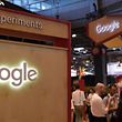 The stand of US technology internet-related services and products Google is pictured at the Viva Technology event, on June 15, 2017 in Paris.  / AFP PHOTO / BERTRAND GUAY