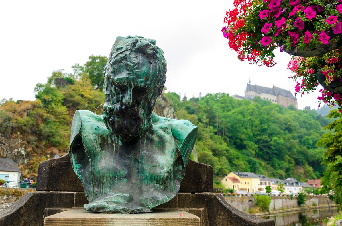 Rodin's bust of Victor Hugo on the bridge at Vianden Photo: Shutterstock