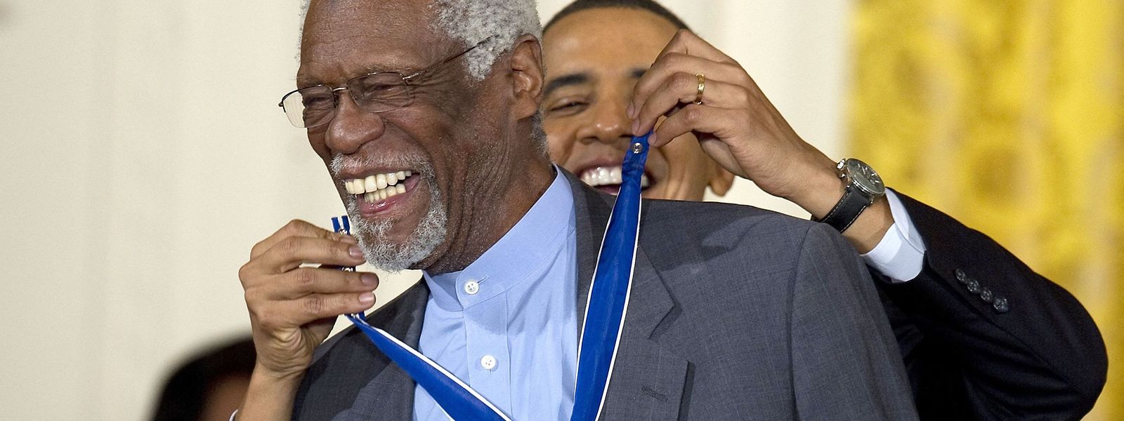 US-Präsident Barack Obama ehrte Bill Russell 2011 mit der Freiheitsmedaille. 