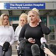 August 3, 2022, Great Britain, London: Hollie Dance (r), mother of the terminally ill Archie, speaks to journalists in front of the Royal London Hospital in Whitechapel.  Despite defeats in all instances of the British judiciary, the parents of the terminally ill Archie do not want to accept the end of life-support measures.  A few hours before the planned shutdown of the devices, the family's lawyers submitted an application to the European Court of Human Rights in Strasbourg, the British news agency PA reported.  Photo: Dominic Lipinski/PA Wire/dpa +++ dpa picture radio +++