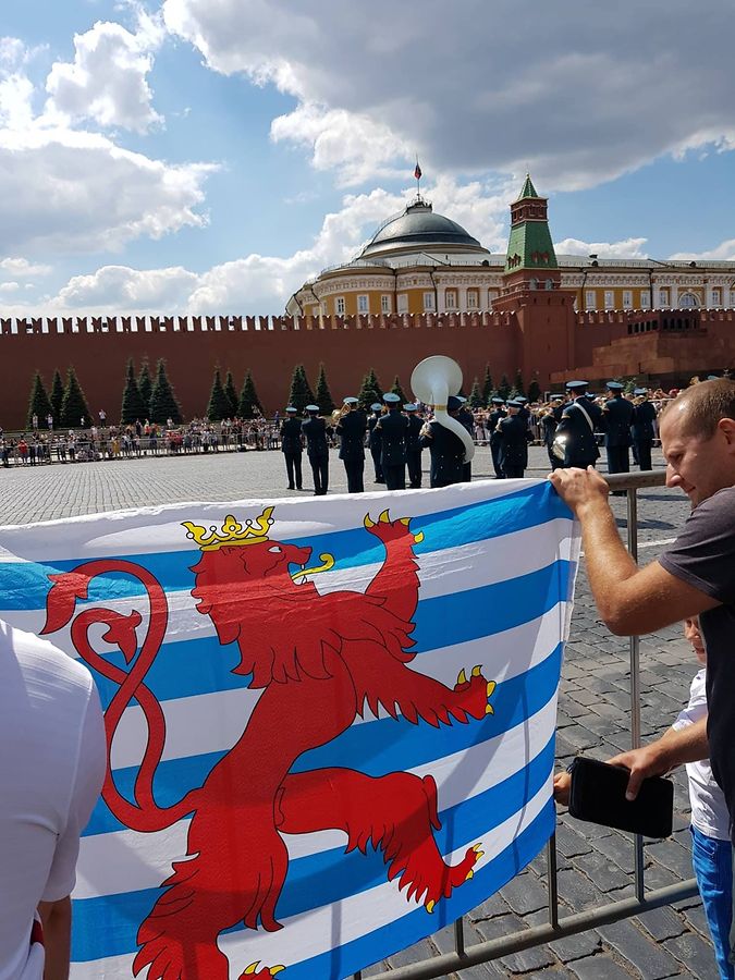 Dominique Lalli, Jeremy Huot, Thibaud Ghielmini und Vincent Reding in Moskau.