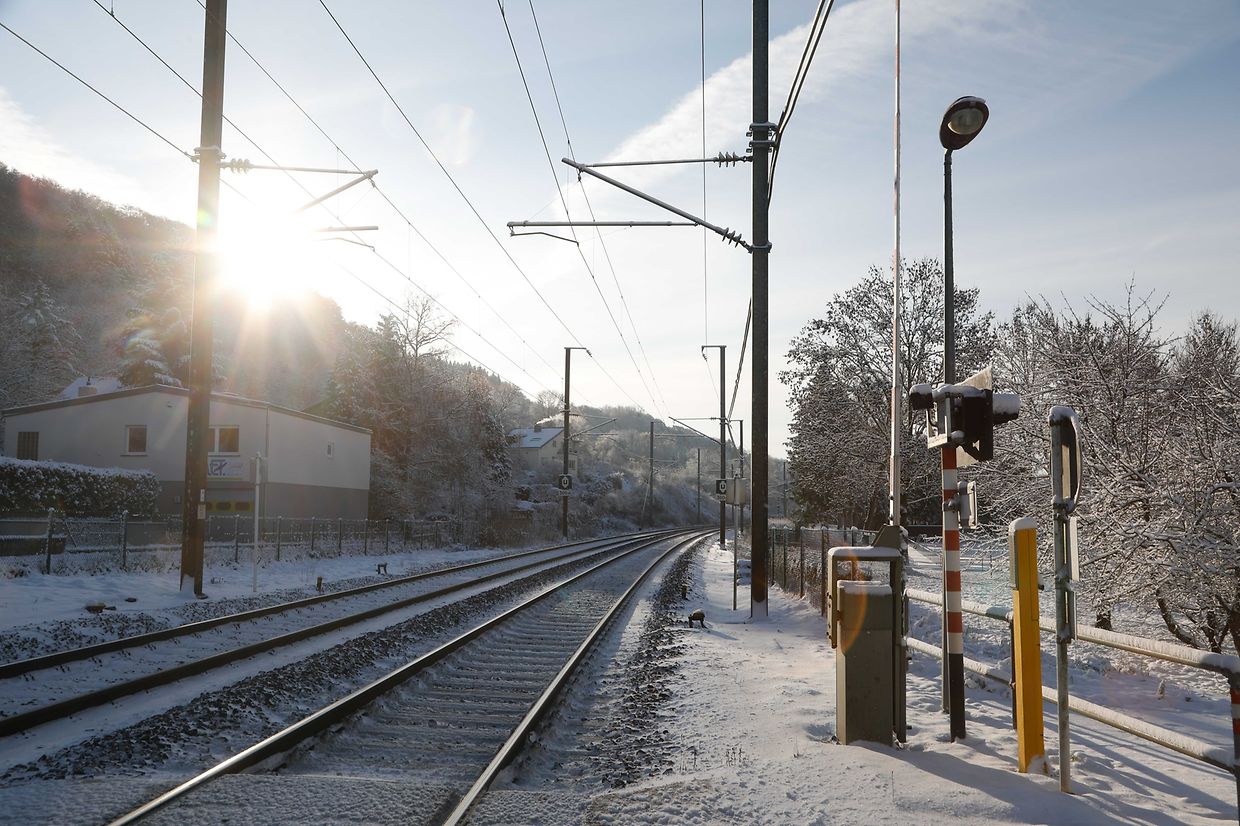 Illustration, Schnee, Zug, Schienen  Foto: Anouk Antony/Luxemburger Wort