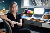 (FILES) In this file photo taken on February 11, 2019 French music composer Camille Pepin poses in her studio in Paris. - From Francesca Caccini in the 17th century to Camille Pepin in the 21st: a digital platform has listed the works of more than 700 female composers to showcase artists and works long eclipsed. A long-term research that began in 2006 and which, underlines Claire Bodin, director of the festival "Présences feminines", is not launched "because it is a trendy subject". For the past ten years, she has given lectures regularly on the subject and rare among the public are those who can name, beyond the "top 5" composers, such as Clara Schumann, Fanny Mendelssohn, Lili Boulanger or the contemporaries Betsy Jolas and Kaija Saariaho. (Photo by Thomas SAMSON / AFP)
