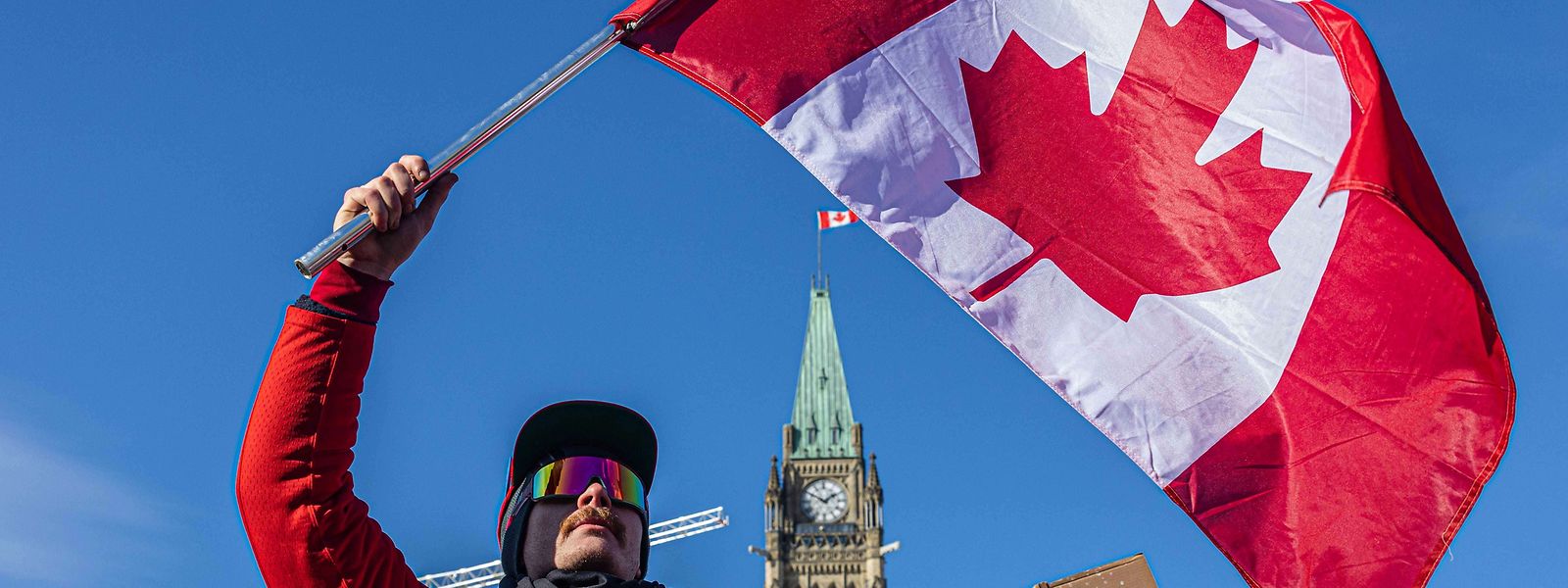 Der Protest vor dem Parlament in Ottawa richtet sich gegen die Corona-Politik der Regierung.