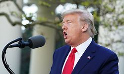 US President Donald Trump speaks during the daily briefing on the novel coronavirus, COVID-19, in the Rose Garden of the White House in Washington, DC, on March 30, 2020. (Photo by MANDEL NGAN / AFP)