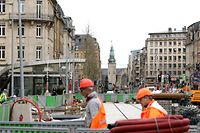 Lokales, Tram-Baustelle im Bahnhofsviertel, Chris Karaba/Luxemburger WortLUX