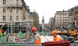 Lokales, Tram-Baustelle im Bahnhofsviertel, Chris Karaba/Luxemburger WortLUX