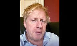 A still image from footage released by 10 Downing Street, the office of the British prime minister, on April 3, 2020 shows Britain's Prime Minister Boris Johnson in 10 Downing Street central London giving an update on his condition after he announced that he had tested positive for the new coronavirus on March 27, 2020. - British Prime Minister Boris Johnson was in "good spirits" on April 6 and remained in charge of the government despite his admission to hospital for tests after suffering "persistent symptoms" of coronavirus 10 days after being diagnosed, officials said. (Photo by - / 10 Downing Street / AFP) / RESTRICTED TO EDITORIAL USE - MANDATORY CREDIT "AFP PHOTO / 10 DOWNING STREET " - NO MARKETING - NO ADVERTISING CAMPAIGNS - DISTRIBUTED AS A SERVICE TO CLIENTS