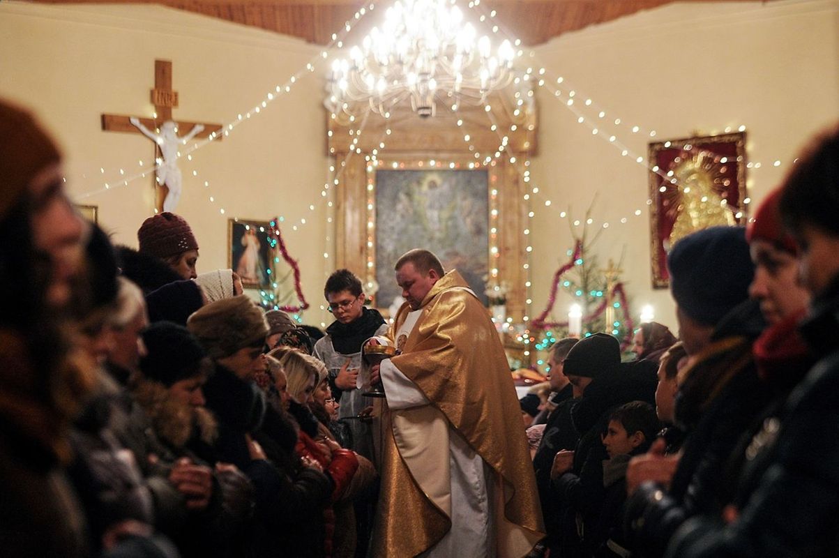 Weihnachtsmette in Weißrussland.