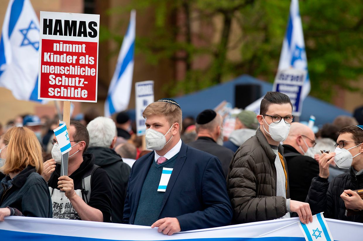 In Frankfurt gingen am Samstag die Unterstützer Israels auf die Straße. 