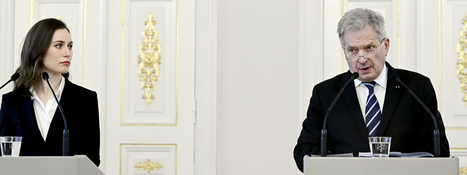 Präsident Sauli Niinistö und Regierungschefin Sanna Marin haben am Sonntag mitgeteilt, dass Finnland einen Nato-Beitritts-Antrag eingereicht hat.