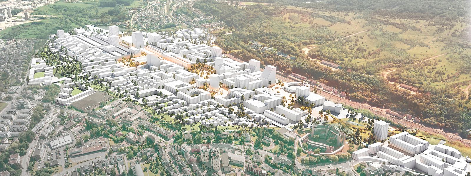So könnte einmal das Viertel Esch-Schifflingen aussehen.