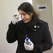 Victim of the terrorist attack and former cabin manager of Indian airline Jet Airways, Nidhi Chafekar, author of the book Hellbolen, speaks during a trial session for the March 22, 2016 attack in Brussels. Respond after testimony - Capital Circuit Court, March 7, 2023, at a court in Brussels.  (Photo credit: LAURIE DIEFFEMBACQ / Belga / AFP) / Belgium OUT