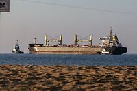 O navio graneleiro M/V Rojen, com toneladas de milho, deixou o porto ucraniano de Chornomorsk em direção a Teesport, no Reino Unido, esta sexta-feira