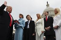 Donald Trump bei seiner Amtseinführung. 