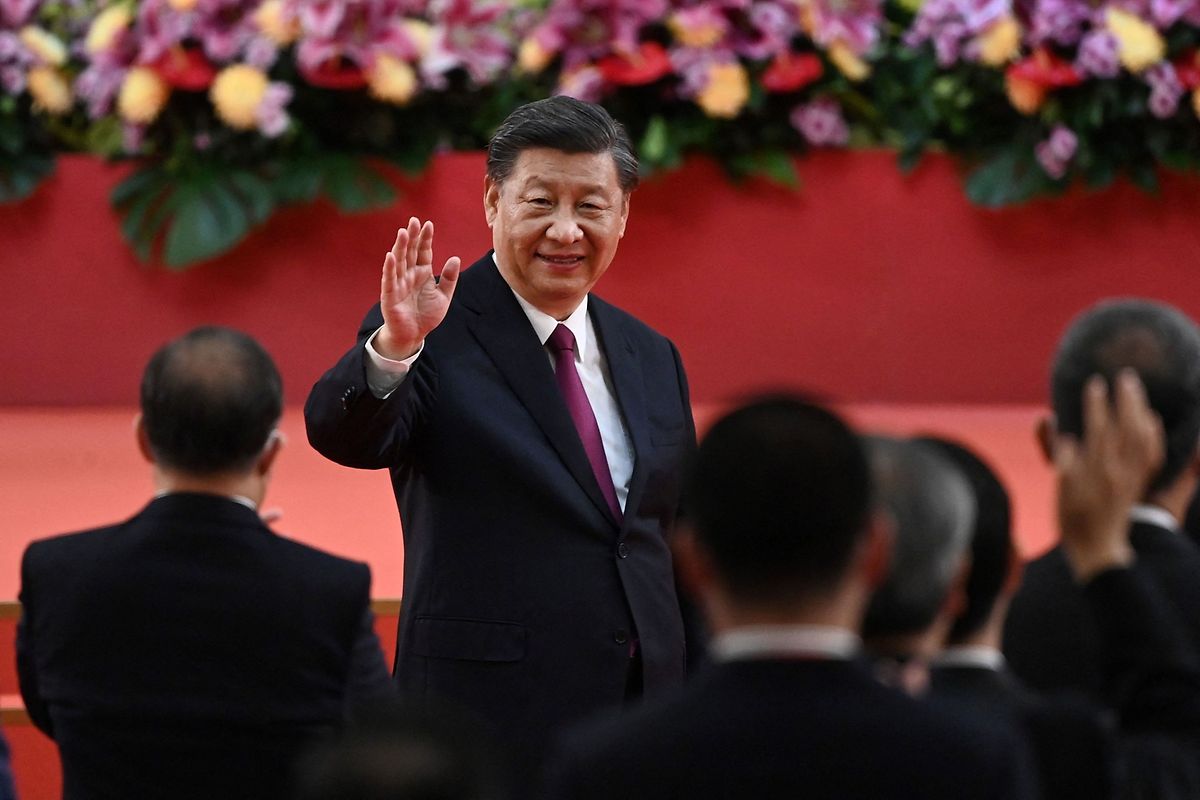 Chinas Präsident Xi Jinping bei den Feierlichkeiten in Hongkong.