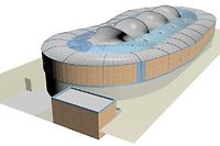 So sollte das geplante Velodrom in Cessingen aussehen.