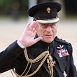 FILE PHOTO -  Britain's Prince Philip arrives on the eve of his 90th birthday to take the salute of the Household Division Beating Retreat on Horse Guards Parade in London in this June 9, 2011 file photo. REUTERS/Paul Edwards/Pool/Files      TPX IMAGES OF THE DAY