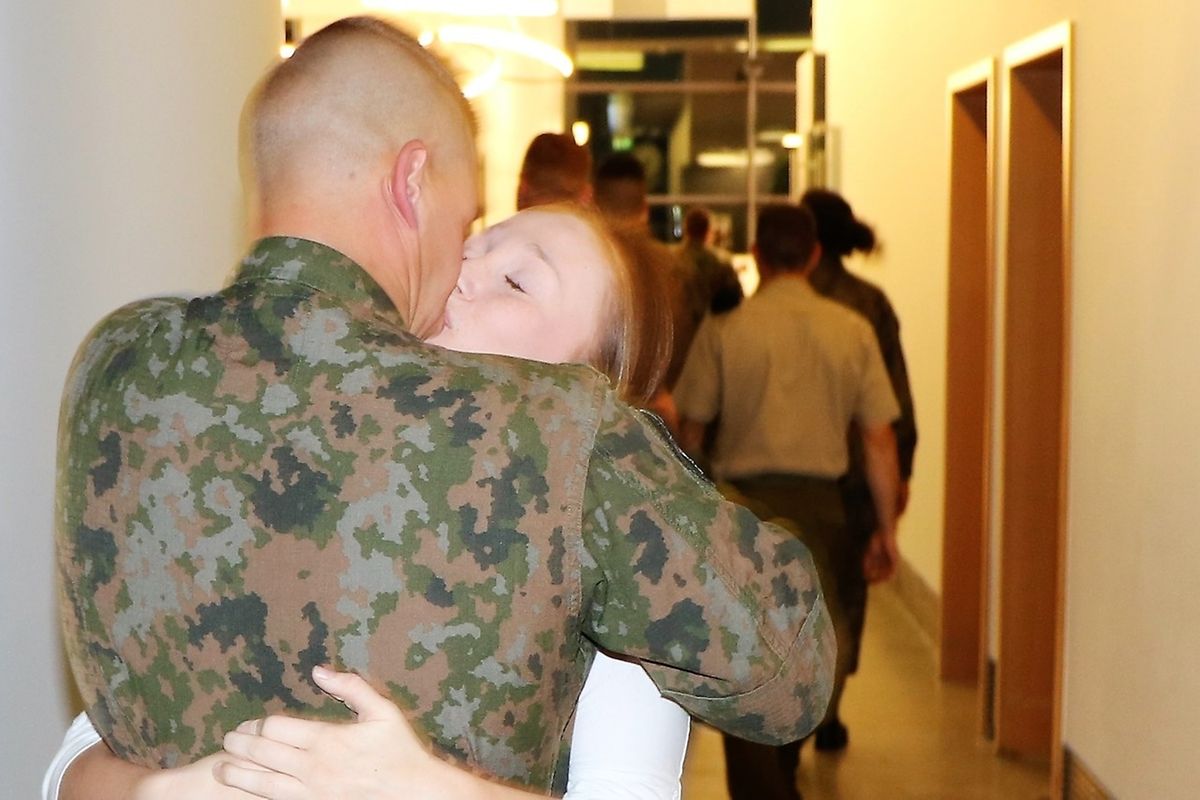 Des larmes de joie ont jailli samedi soir à l'accueil des 23 soldats de retour de mission au Kosovo.