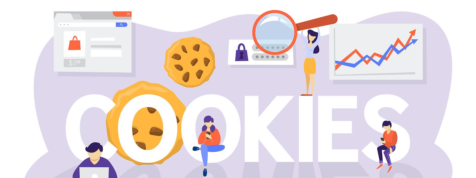 Les cookies sont, au sens premier du terme, des biscuits et, sur Internet, un moyen efficace pour l'industrie de la publicité. 