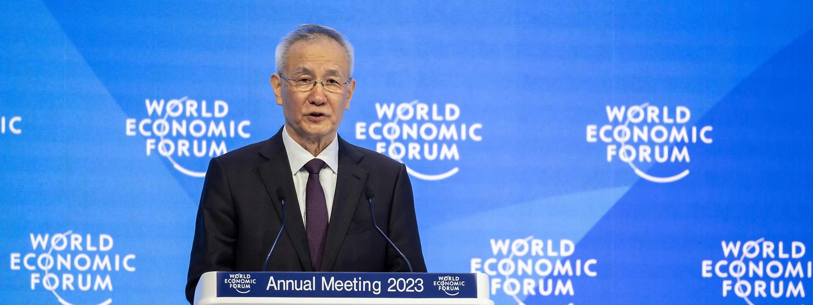 Chinas Vizepremier Liu He warb in Davos um ausländische Firmen. 
