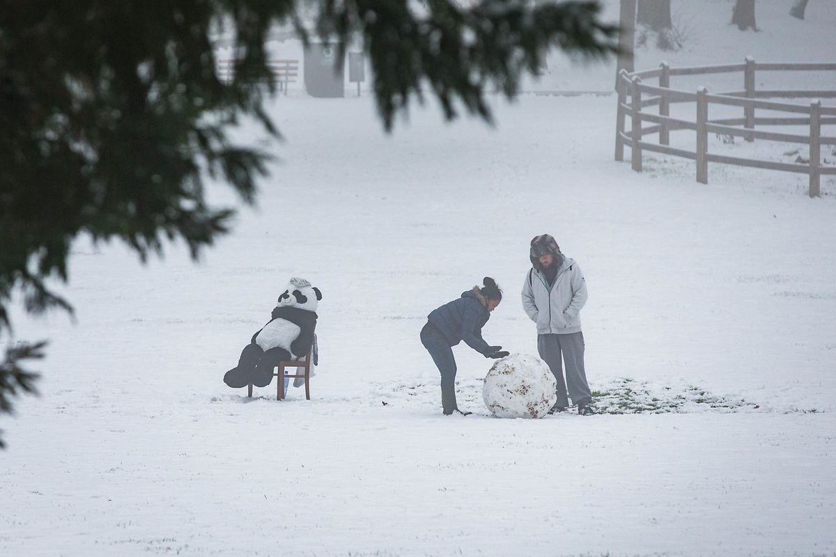 Wintereinbruch in der Hauptstadt. 