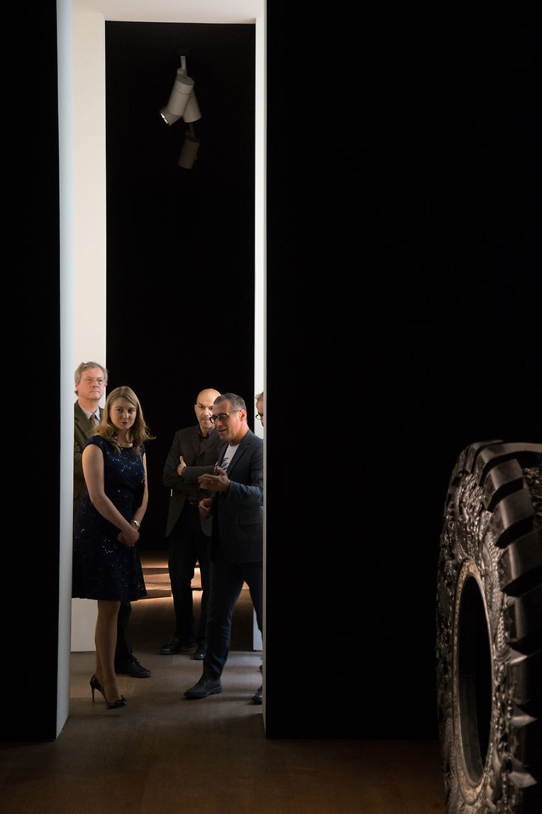 Vernissage der Wim Delvoye-Ausstellung im Mudam.