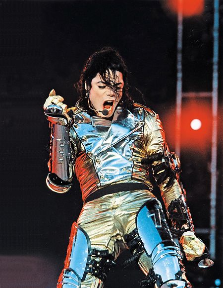 Michael Jackson während seinem Konzert am 22. Juni 1997 in Luxemburg.