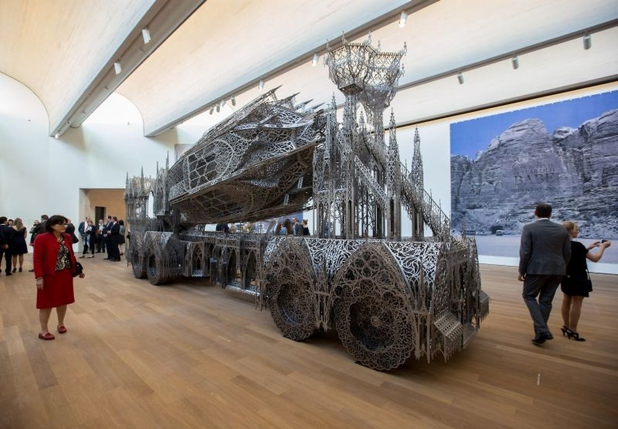 Vernissage der Wim Delvoye-Ausstellung im Mudam.