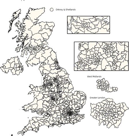 650 Wahlkreise gibt es insgesamt in Großbritannien.