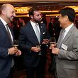 Wirtschaftsminister Schneider (l.) und Erbgroßherzog Guillaume (M.) nahmen am Sonntag an einem Empfang in Seoul teil.