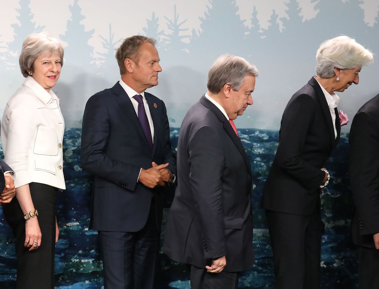 Os líderes do G7 assinaram um texto no qual defendem um comércio internacional com “regras” e se comprometem a tentar “reduzir as barreiras alfandegárias”