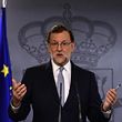 Spanish caretaker prime minister, Mariano Rajoy speaks during a press conference, following his meeting with Spain's king, at La Moncloa palace in Madrid on July 28, 2016. 
Spain's king tasked Mariano Rajoy today with the delicate task of forming a government and unblocking seven months of political paralysis after a second round of inconclusive elections, the acting prime minister announced.

 / AFP PHOTO / GERARD JULIEN