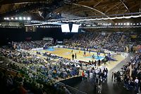 76 Basketball Total League der Maenner Spielzeit 2017-18 Pokalendspiel der Coupe Loterie Nationale zwischen de Amicale Steinsel und der Etzella Ettelbruck in der Coque am 17.03.2018 die Arena der Coque beim FLBB Pokal Endspiel