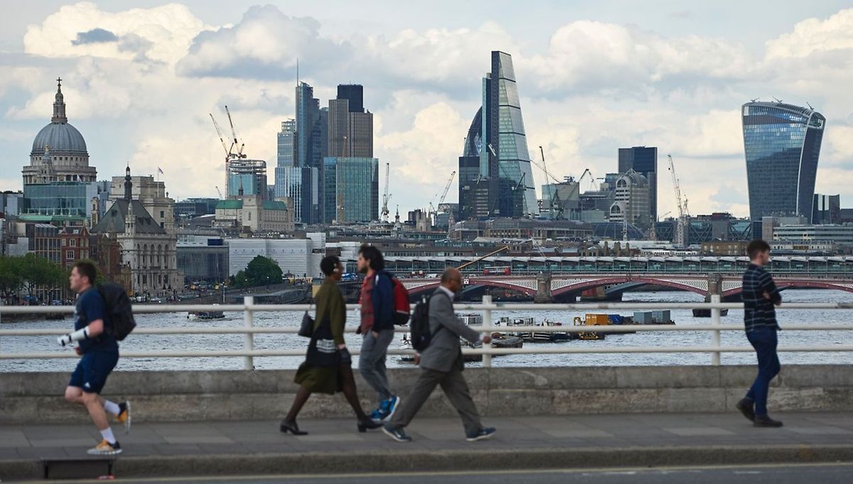 Skyline der City of London, von der Waterloo-Brücke aus gesehen.
