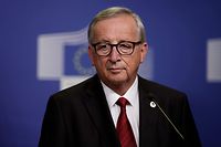 (FILES) In this file photo taken on October 17, 2019 President of the European Commission Jean-Claude Juncker looks on as he addresses a press conference at a European Union Summit at European Union Headquarters in Brussels. - The president of the European Commission, Jean-Claude Juncker, will undergo surgery on November 11 to treat an aneurysm, members of his inner circle told AFP on October 31, 2019. (Photo by Kenzo TRIBOUILLARD / AFP)