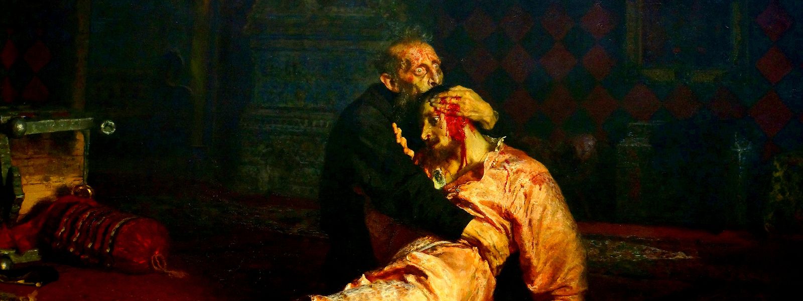 Das Bild „Iwan der Schreckliche und sein von ihm erschlagener Sohn am 16. November 1581“ von Ilja Repin gilt als eines der bedeutendsten Werke des russischen Realismus. 