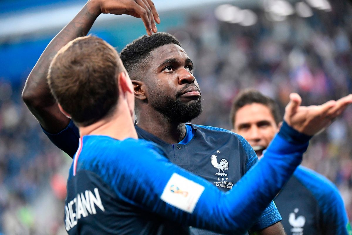 Schaut her, ich war's: Samuel Umtiti hat Frankreich mit seinem Kopfballtor gegen Belgien ins Finale gebracht.