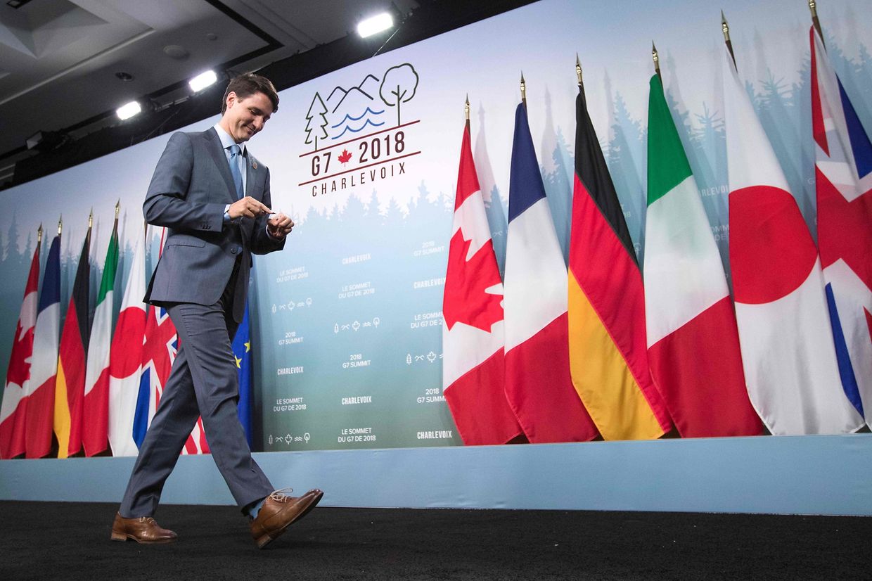 Os líderes do G7 assinaram um texto no qual defendem um comércio internacional com “regras” e se comprometem a tentar “reduzir as barreiras alfandegárias”