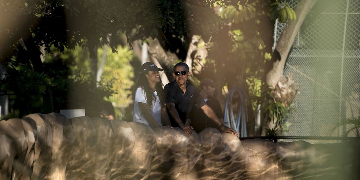 Für Barack Obama, hier mit seiner Tochter Malia Obama im Zoo von Honolulu, ist der Urlaub nun vorbei.