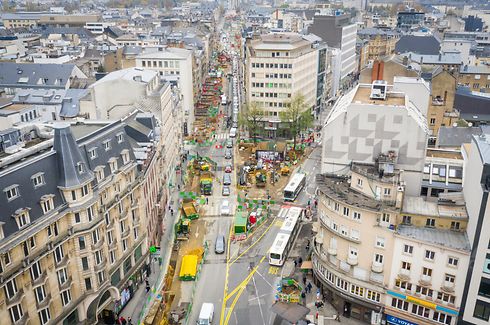 Verkehrssituation Luxemburg Bahnhof - Gare - Verkéier, Stau, Chaos - Foto: Pierre Matgé/Luxemburger Wort