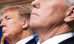 US-Präsident Donald Trump (l.) und US-Vize-Präsident Mike Pence bei einer Pressekonferenz im Weißen Haus.