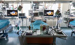 Lok , Coronavirus , Sars-CoV-2 , Covid-19, Xavier Bettel und Paulette Lenert besuchen Hopital Kirchberg , Hopitaux Robert Schuman , Reanimation  , Foto:Guy Jallay/Luxemburger Wort