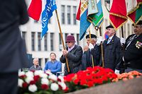 Journée de la commémoration nationale - Dépôt de fleurs devant le monument du Souvenir (Gëlle Fra), Foto Lex Kleren