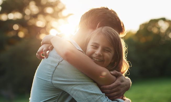 If your child asks for a hug, always give one to show you are reliable and open to the child's needs